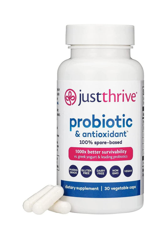Just Thrive Probiotic & Antioxidant 100% Spore-Based Digestive Support